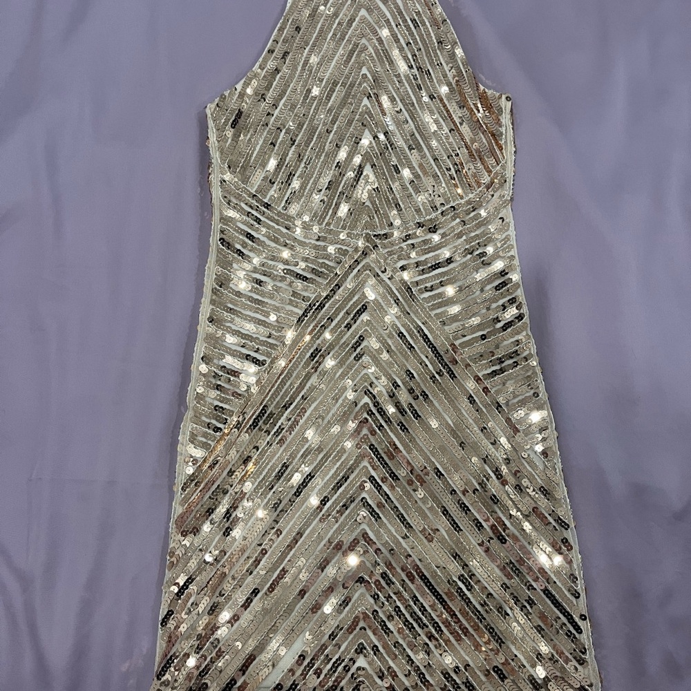 Lulu's Gold Sequin Mini Dress